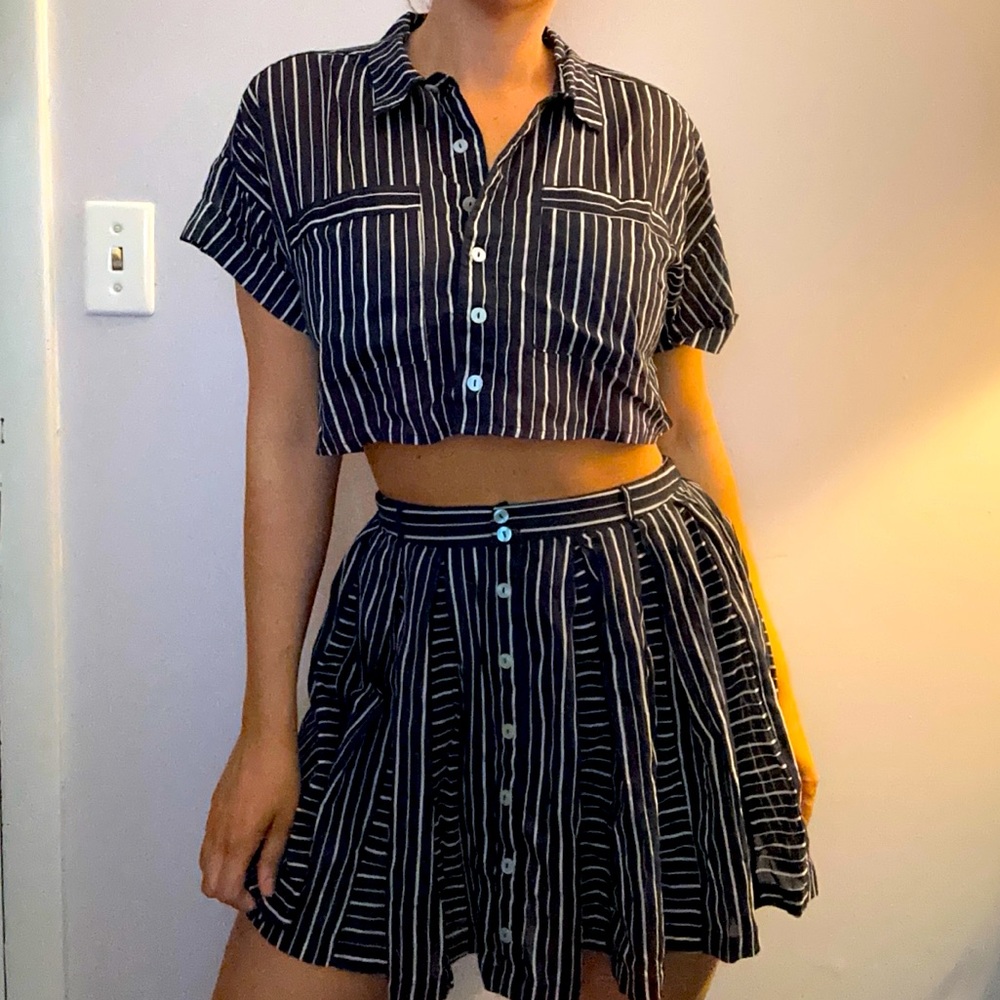BRAND NEW : FREE PEOPLE - Navy two piece